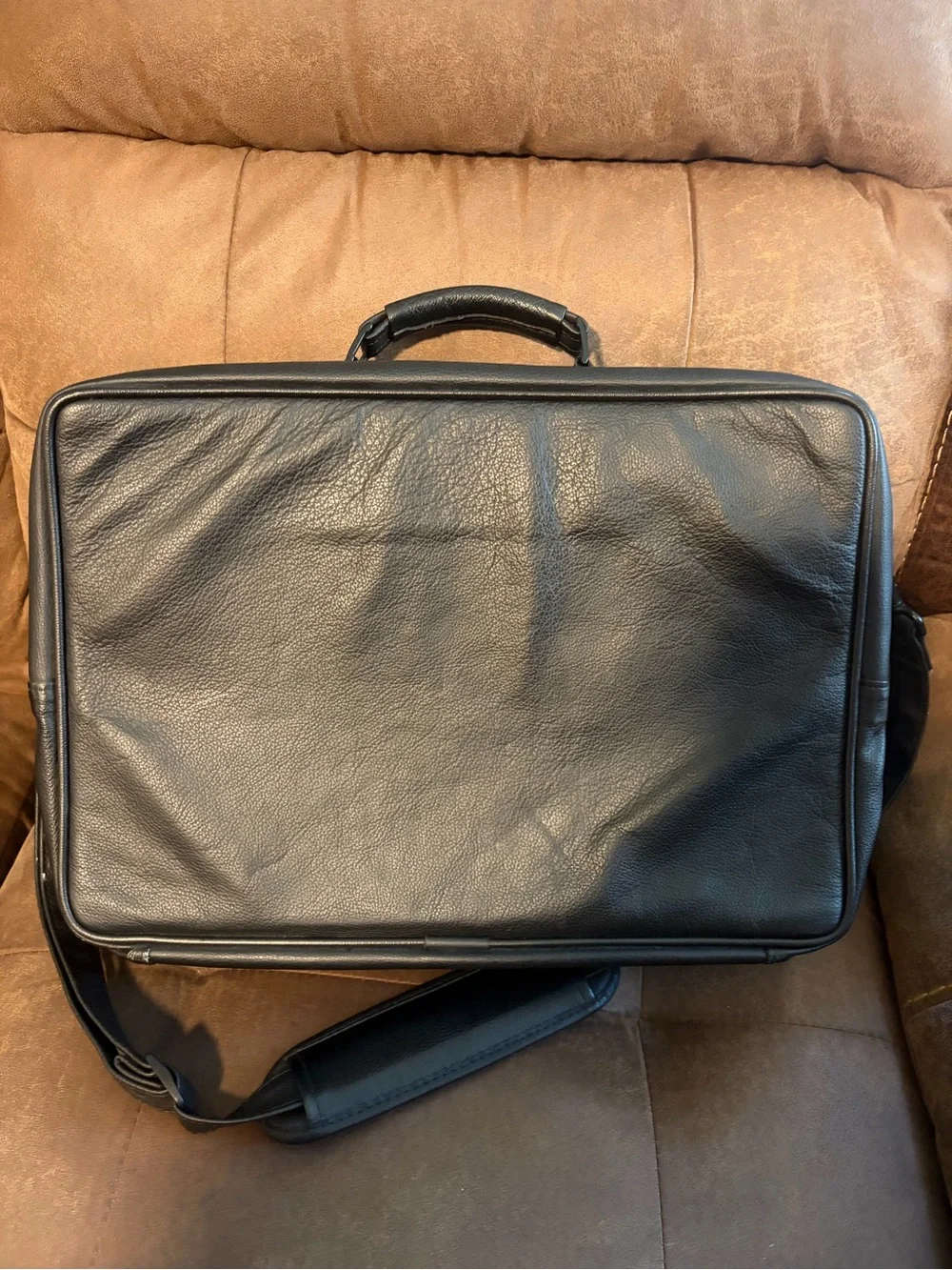 Men's👨🏻‍🦱Case-Tek Inc Chicago IL Black Leather Computer Briefcase💼17